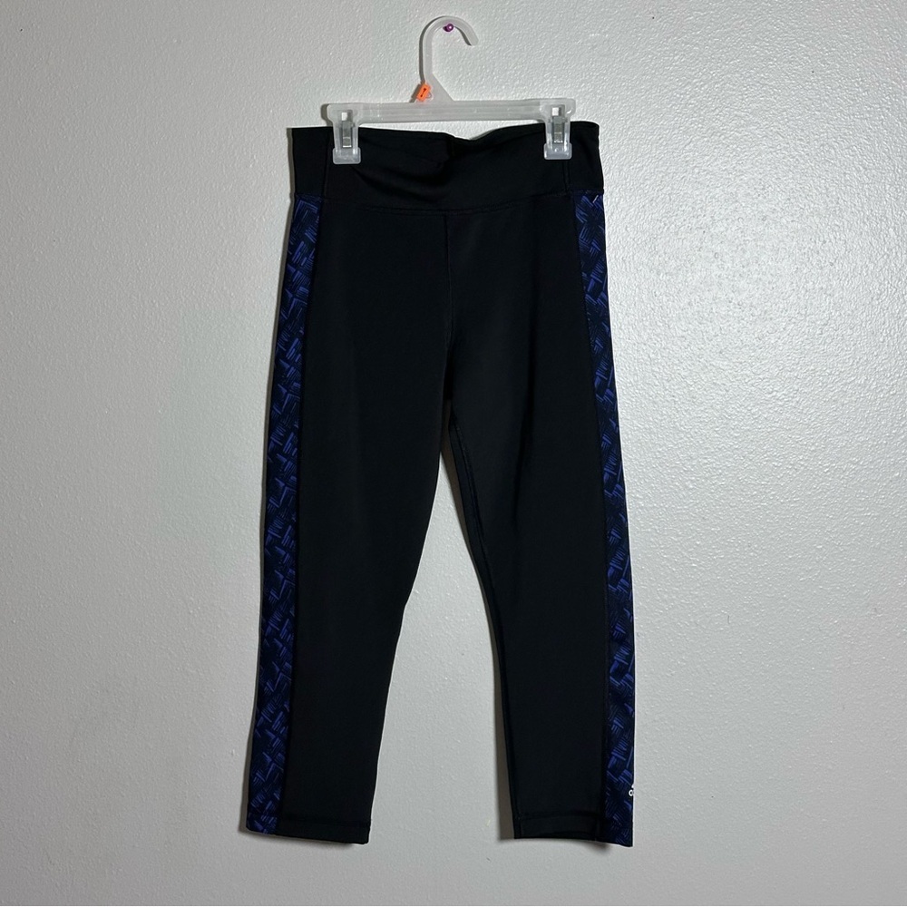 Adidas Women Climalite Black/Blue Capri Leggings Size‎ S